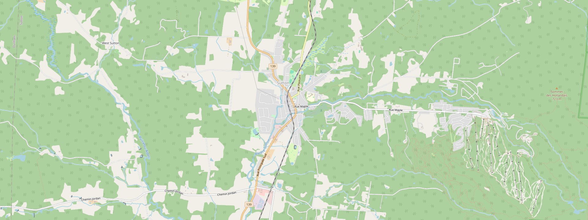 Plan des rues de Sutton
