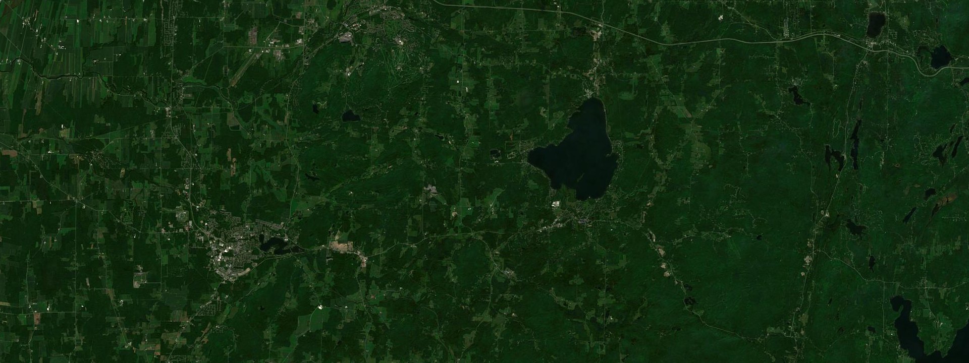 Vue satellite de Lac-Brome