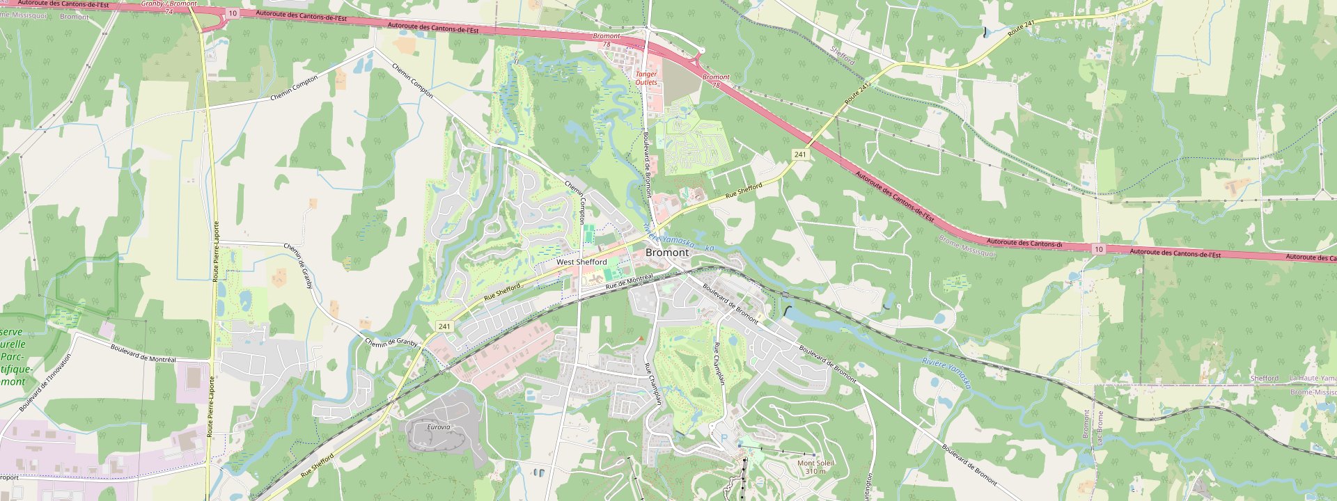 Plan des rues de Bromont