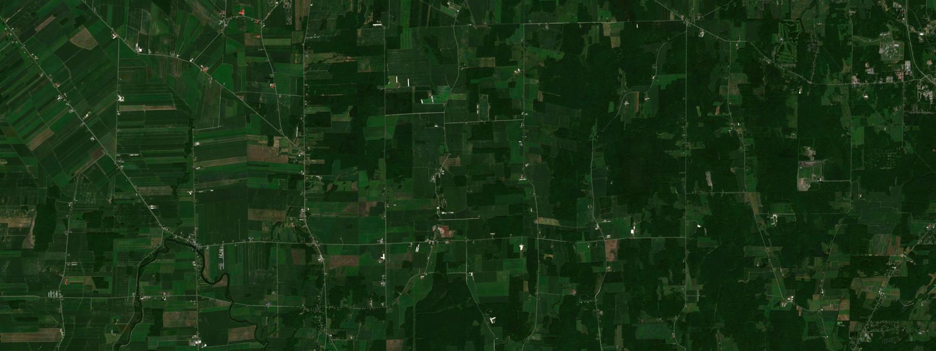 Vue satellite de Saint-Ignace-de-Stanbridge
