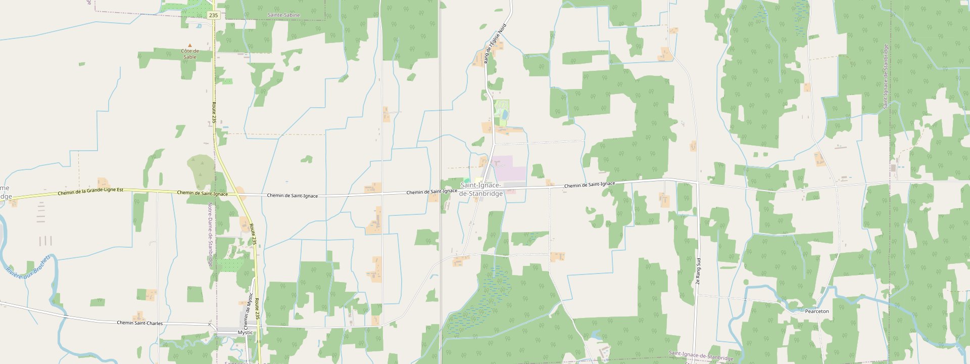 Plan des rues de Saint-Ignace-de-Stanbridge