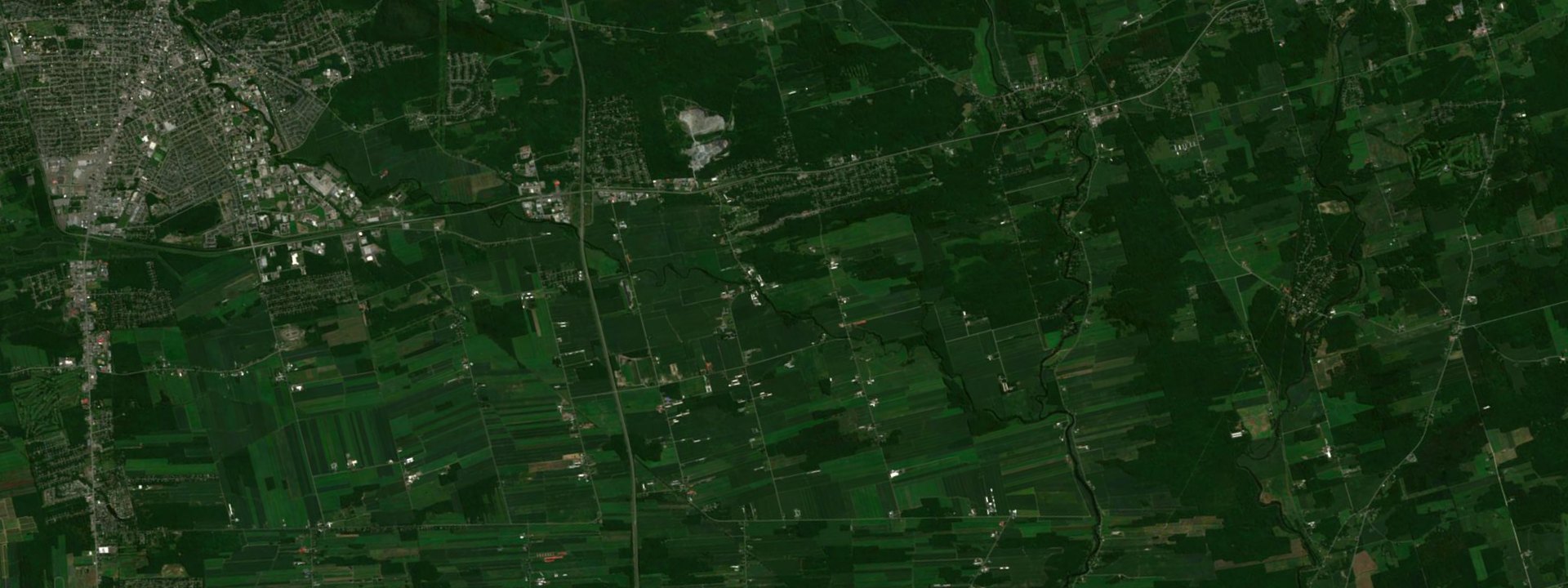 Vue satellite de Saint-Alphonse-de-Granby