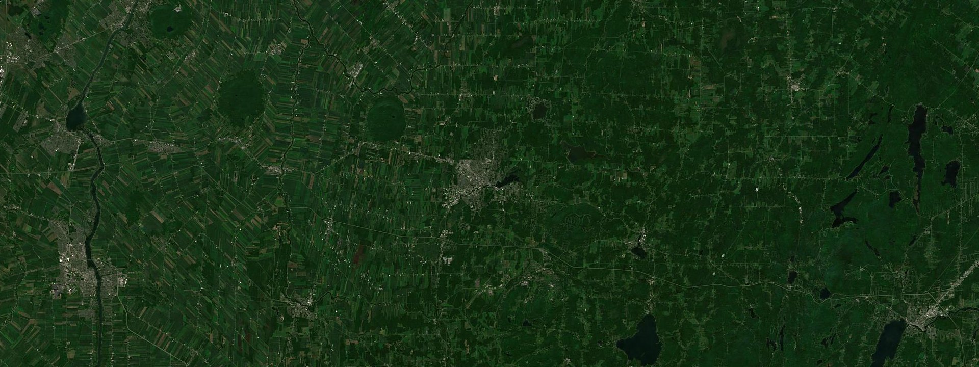 Vue satellite de Granby