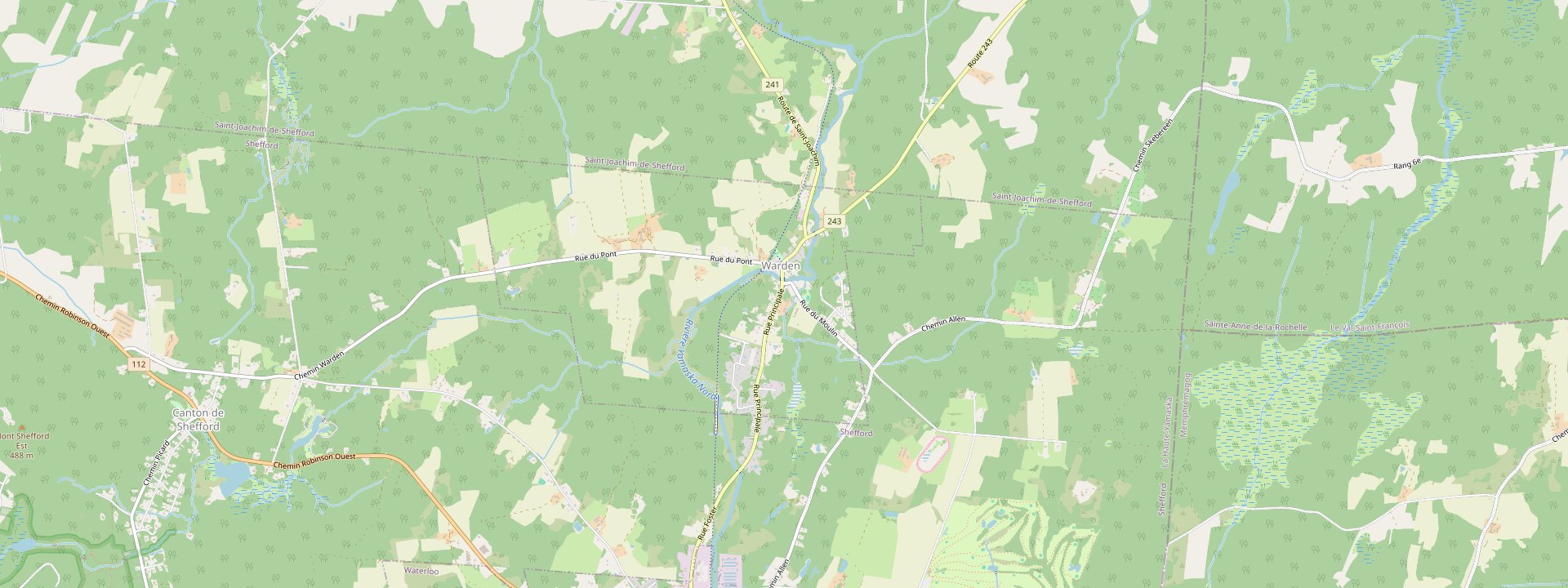 Plan des rues de Warden