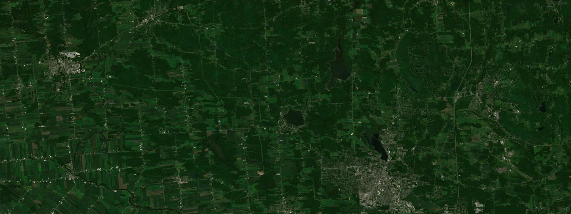 Vue satellite de Roxton Pond