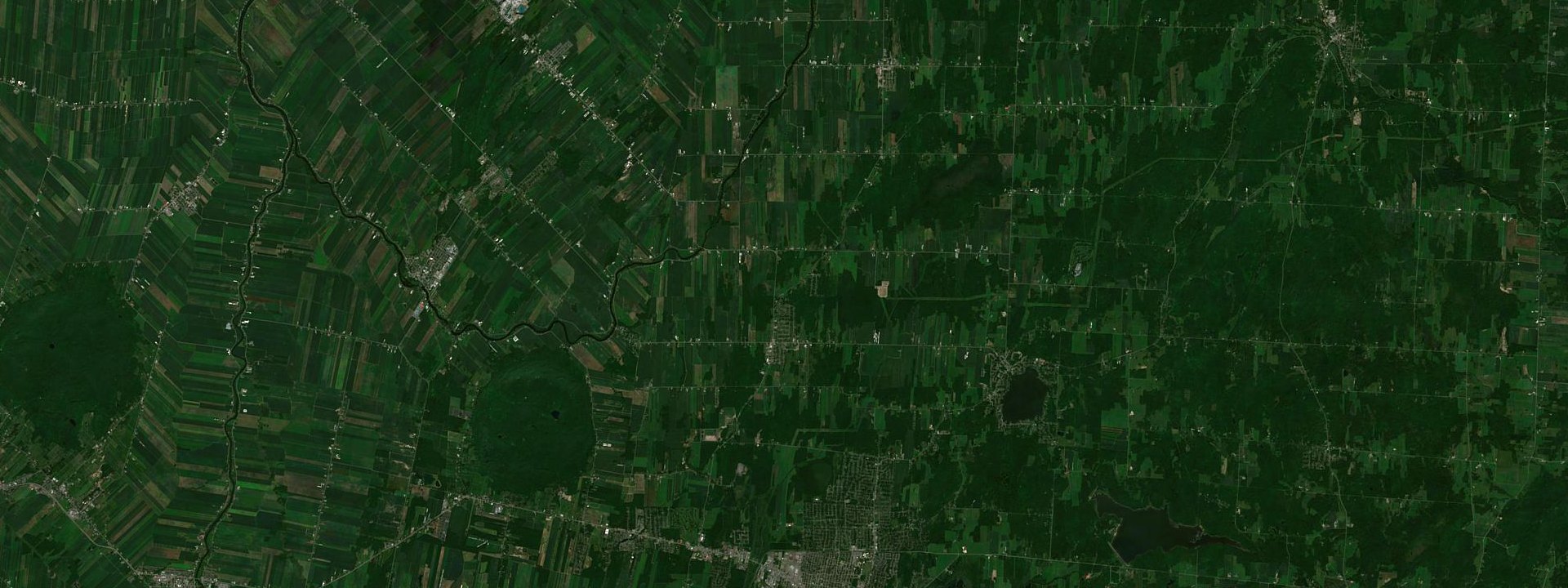 Vue satellite de Sainte-Cécile-de-Milton