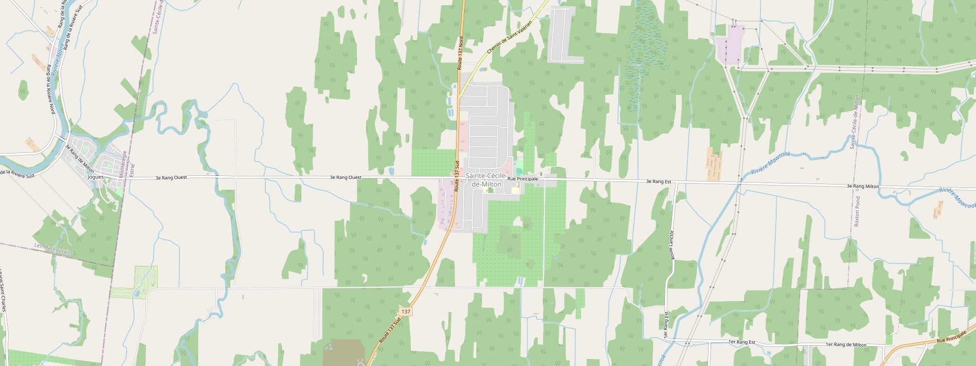 Plan des rues de Sainte-Cécile-de-Milton