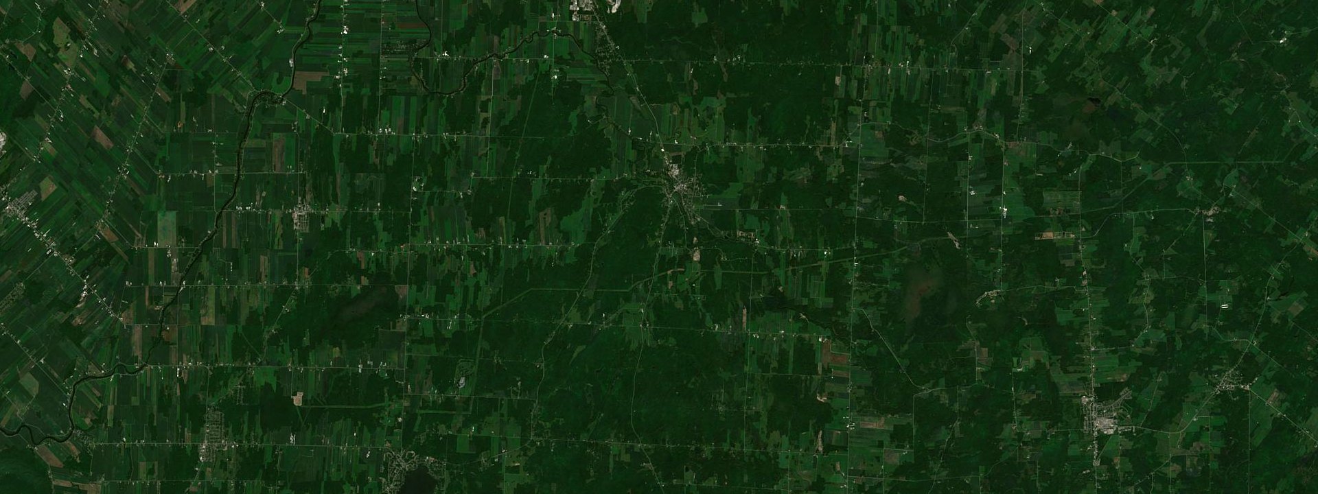 Vue satellite de Roxton