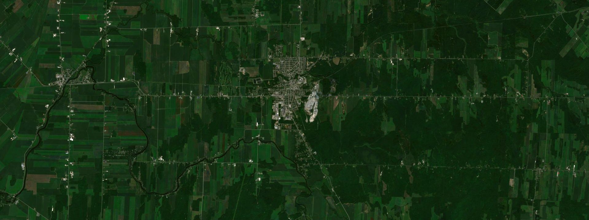 Vue satellite de Acton Vale