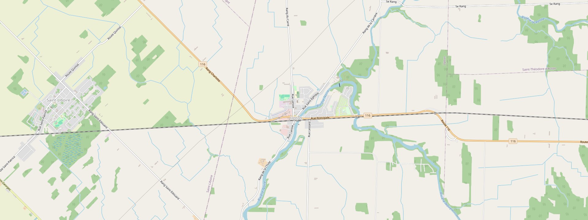 Plan des rues de Upton