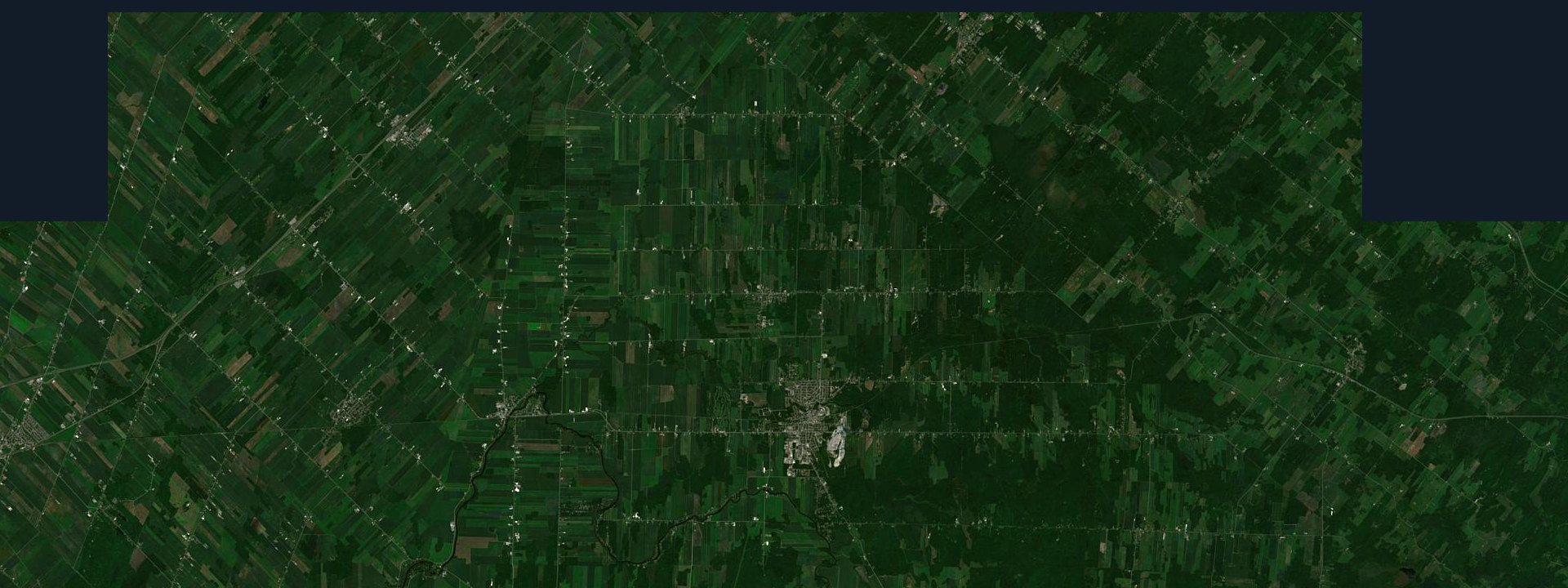 Vue satellite de Saint-Théodore-d'Acton