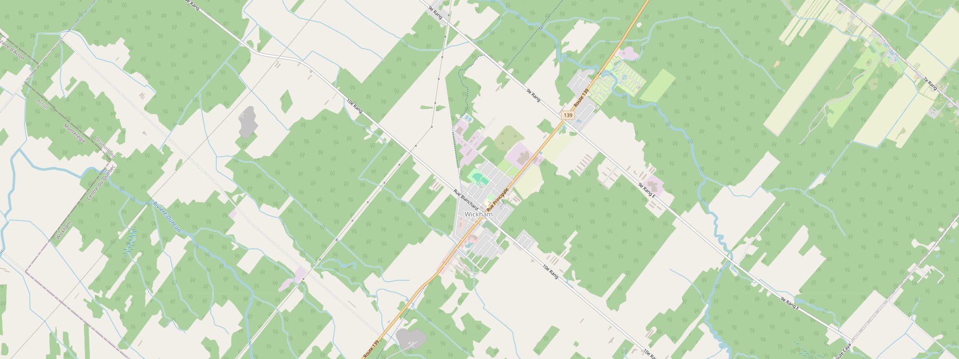 Plan des rues de Wickham