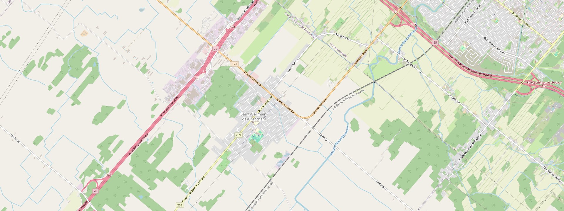 Plan des rues de Saint-Germain-de-Grantham