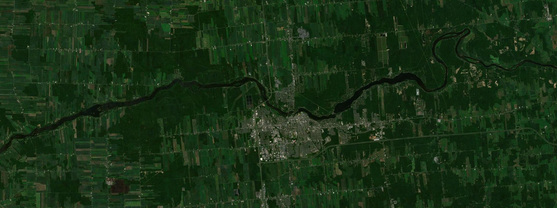 Vue satellite de Drummondville