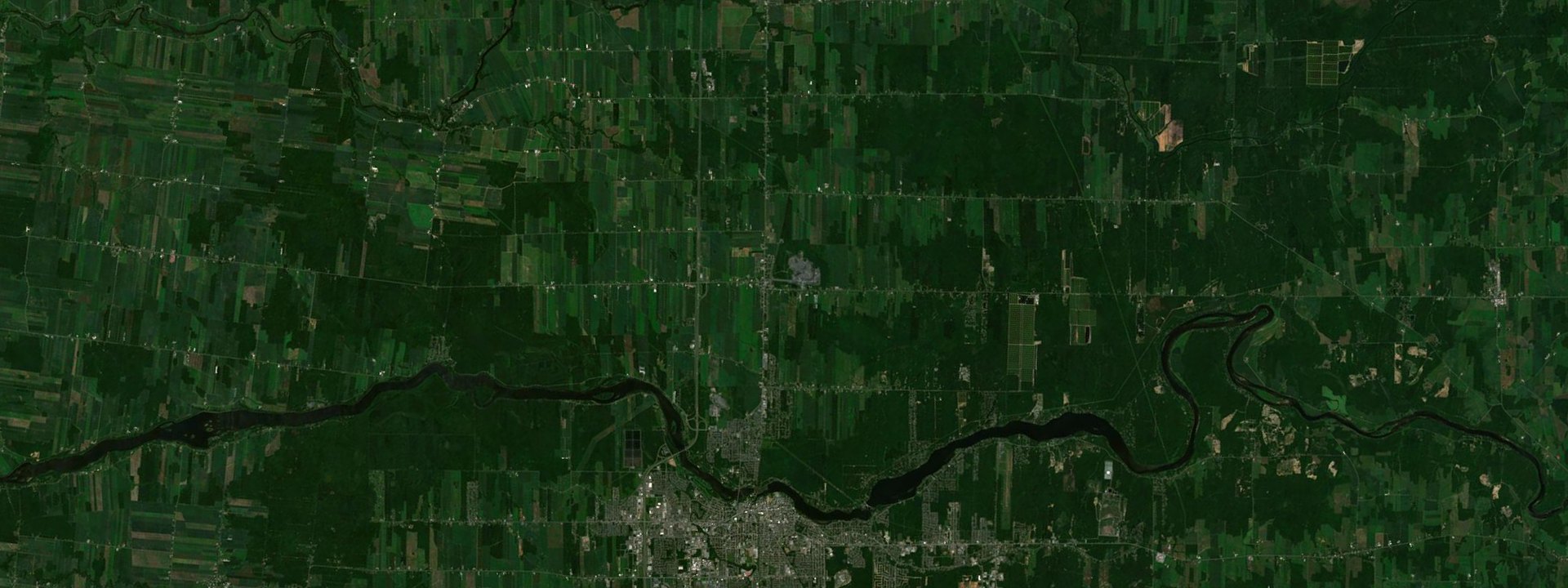 Vue satellite de Saint-Cyrille-de-Wendover