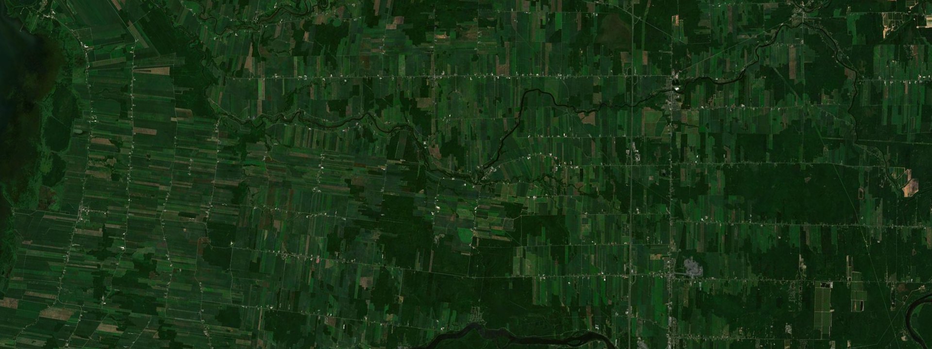 Vue satellite de Sainte-Brigitte-des-Saults