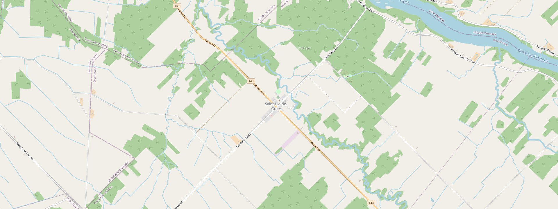Plan des rues de Saint-Pie-de-Guire