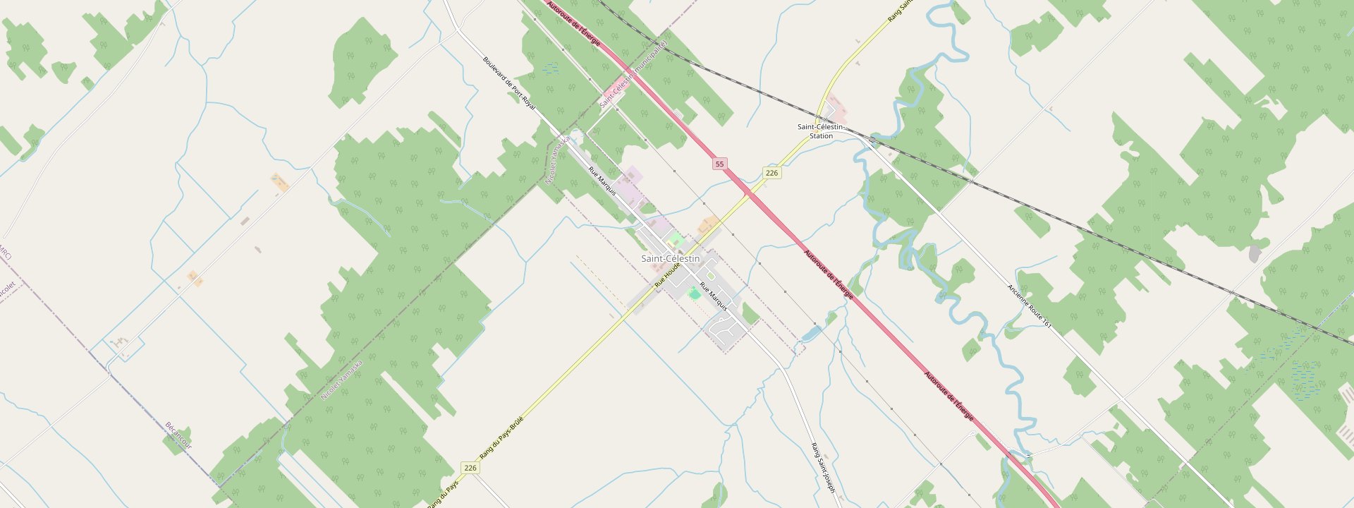 Plan des rues de Saint-Célestin
