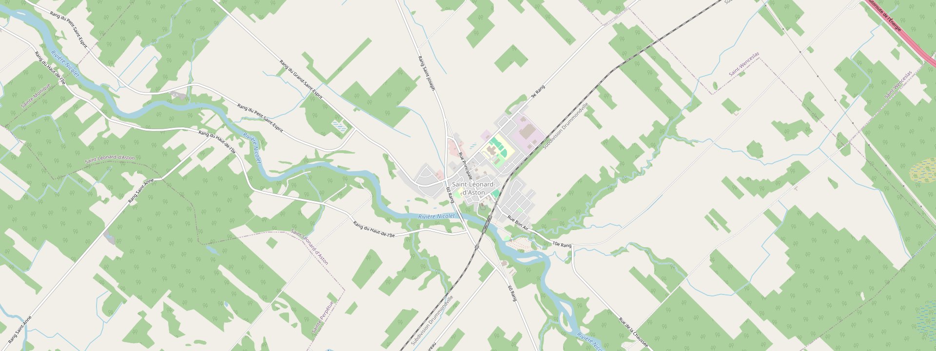Plan des rues de Saint-Léonard-d'Aston