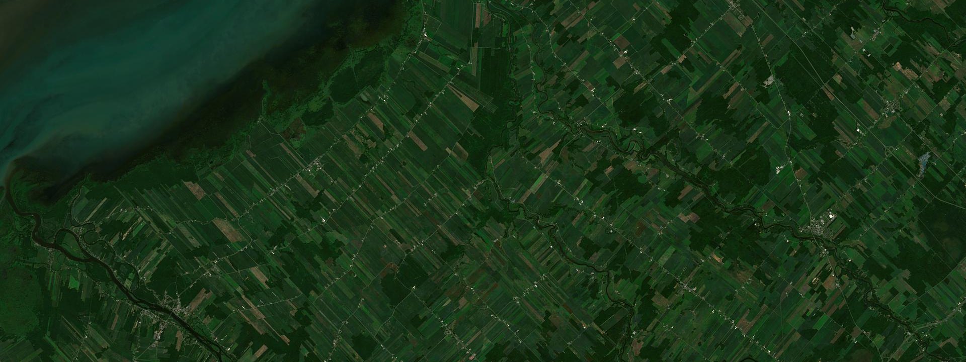 Vue satellite de La Visitation-de-Yamaska