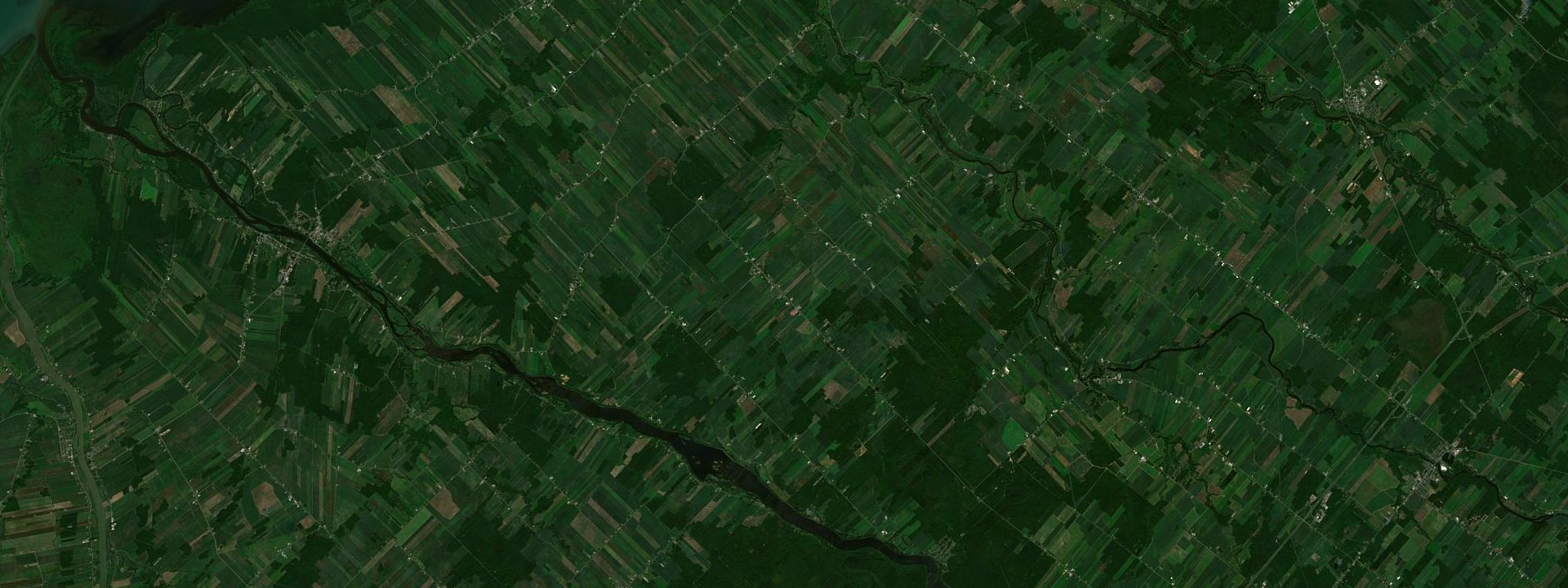 Vue satellite de Saint-Zéphirin-de-Courval
