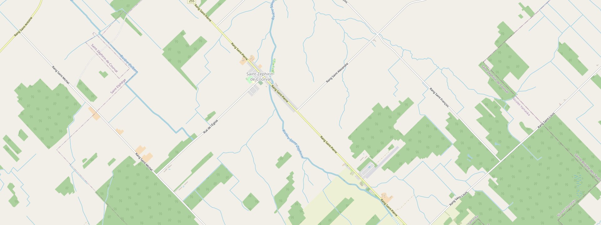 Plan des rues de Saint-Zéphirin-de-Courval