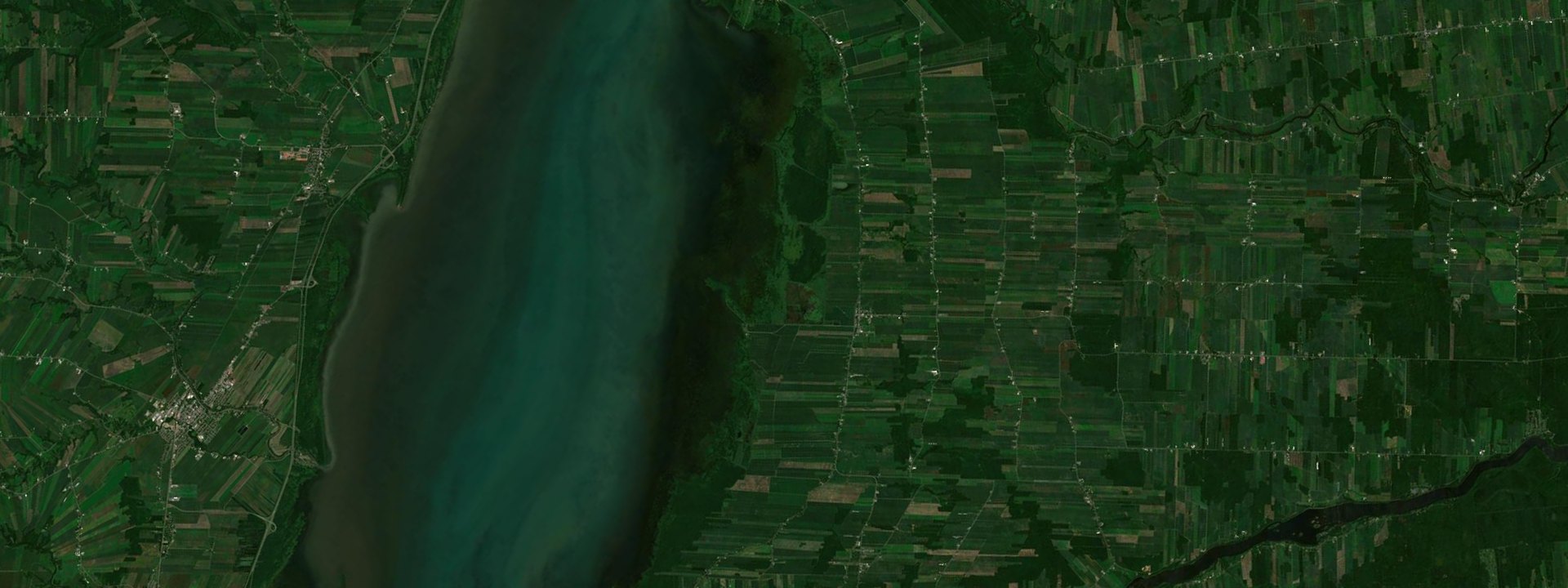 Vue satellite de Baie-du-Febvre