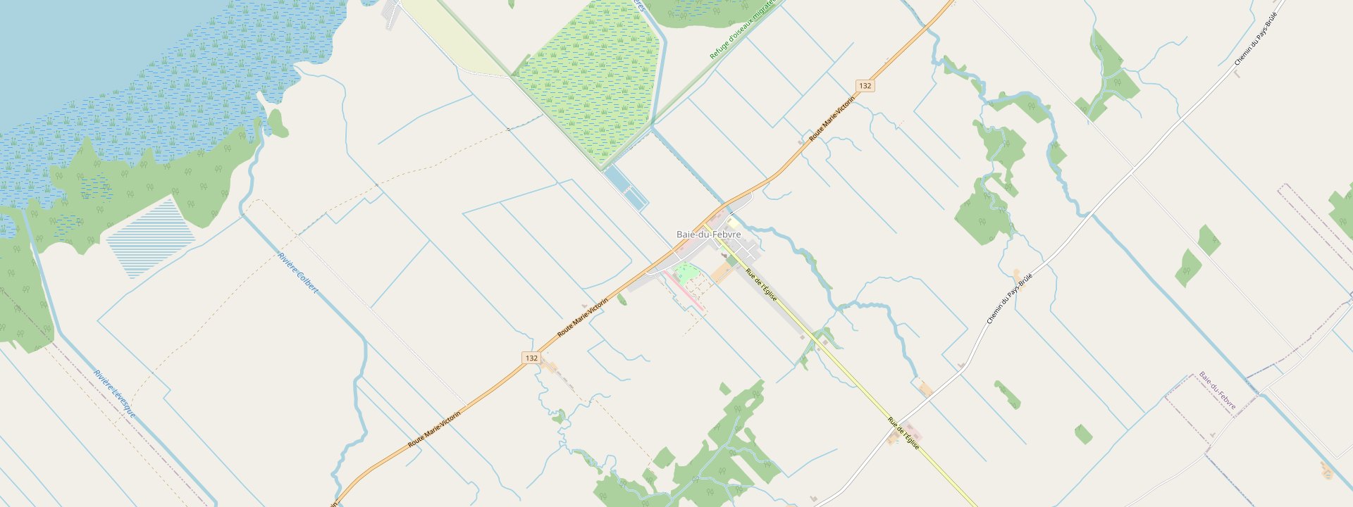 Plan des rues de Baie-du-Febvre