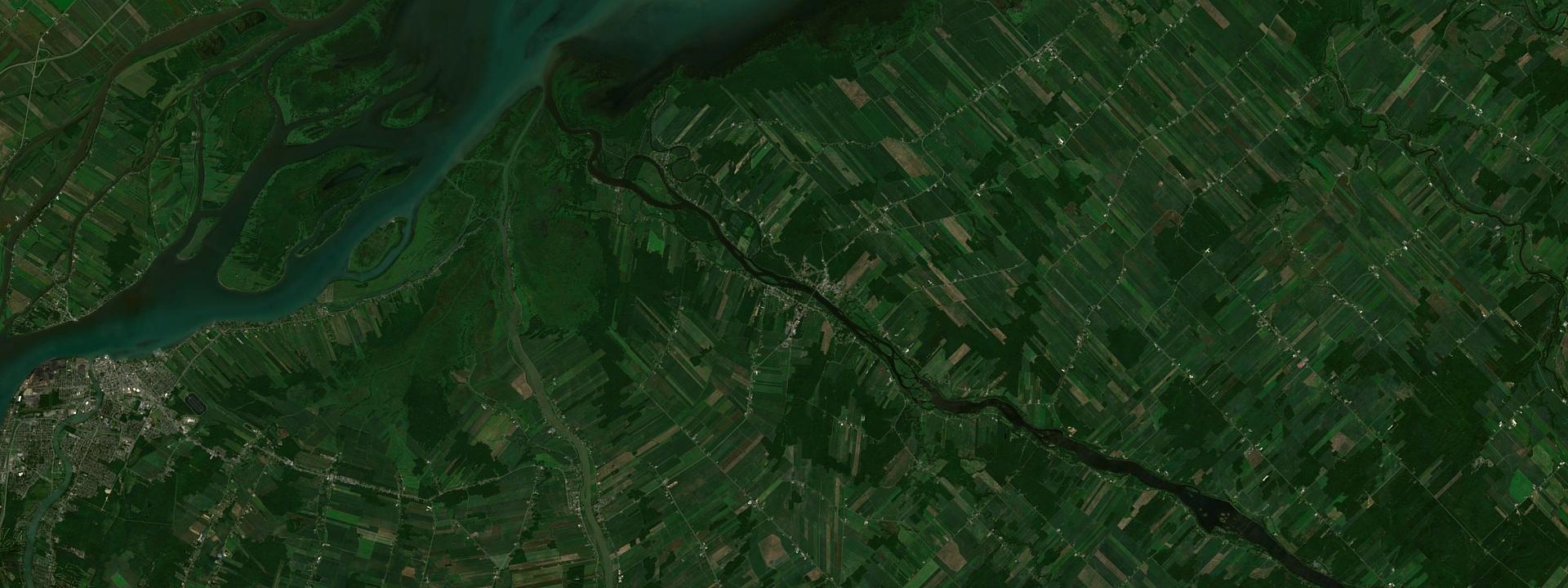Vue satellite de Saint-François-du-Lac