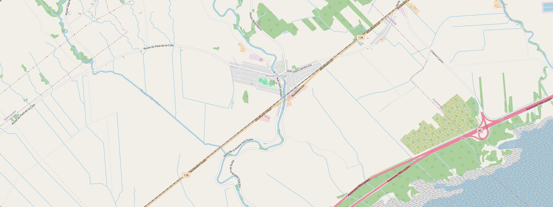Plan des rues de Maskinongé
