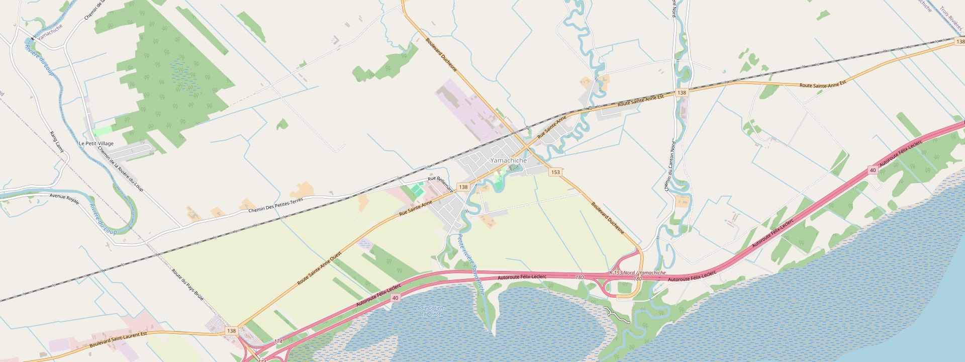 Plan des rues de Yamachiche