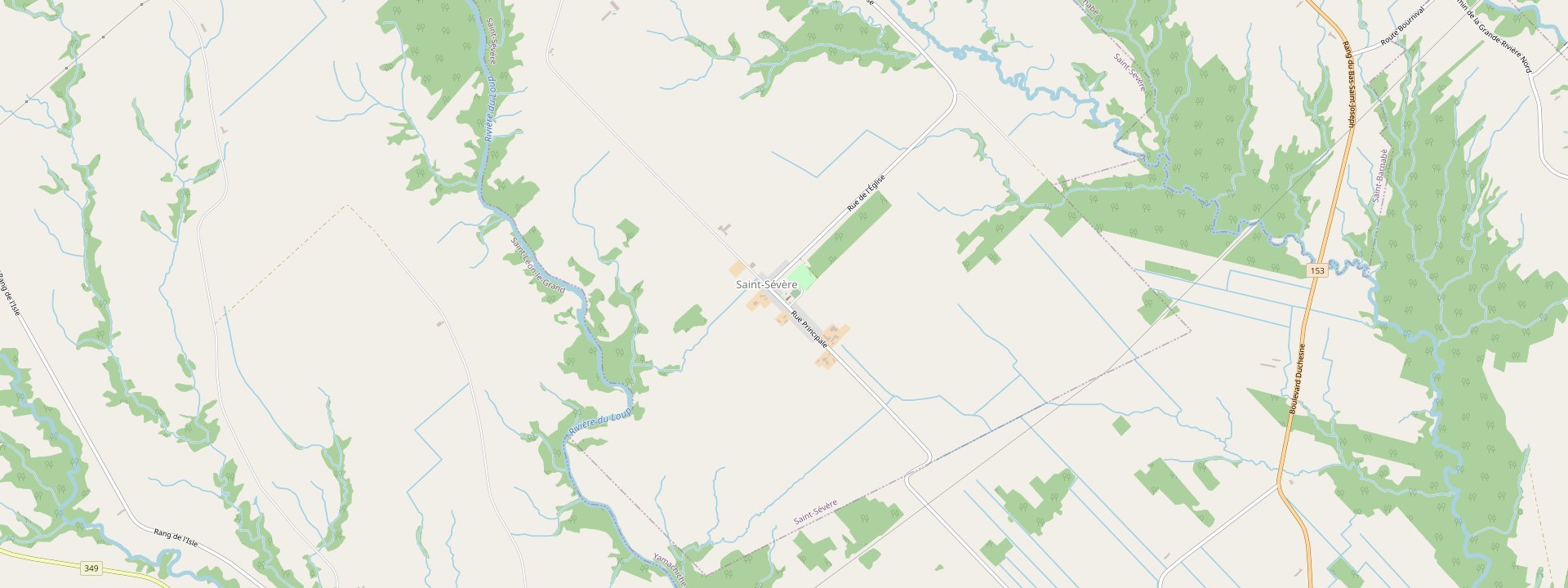 Plan des rues de Saint-Sévère
