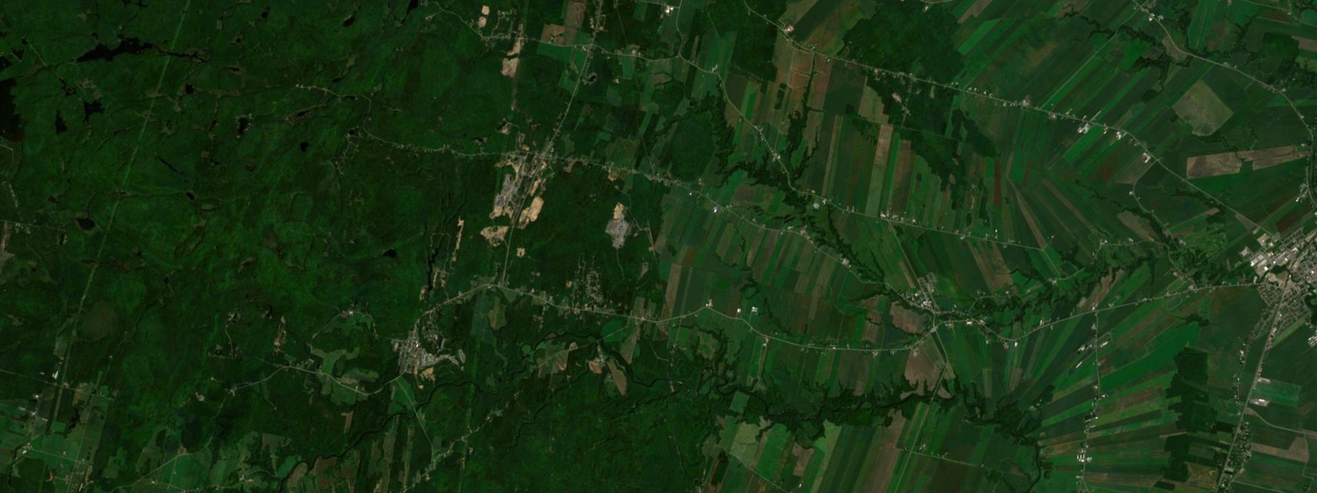 Vue satellite de Sainte-Ursule