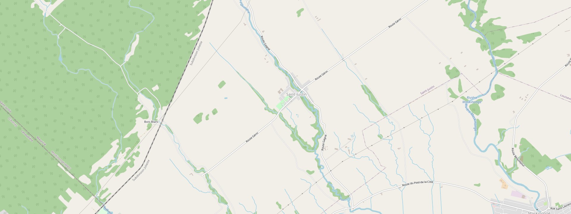 Plan des rues de Saint-Justin