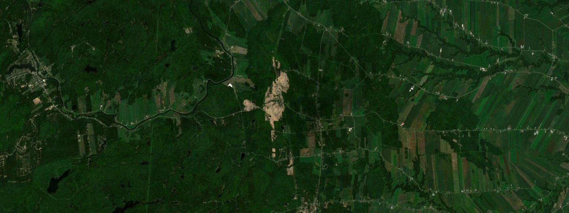 Vue satellite de Sainte-Angèle-de-Prémont
