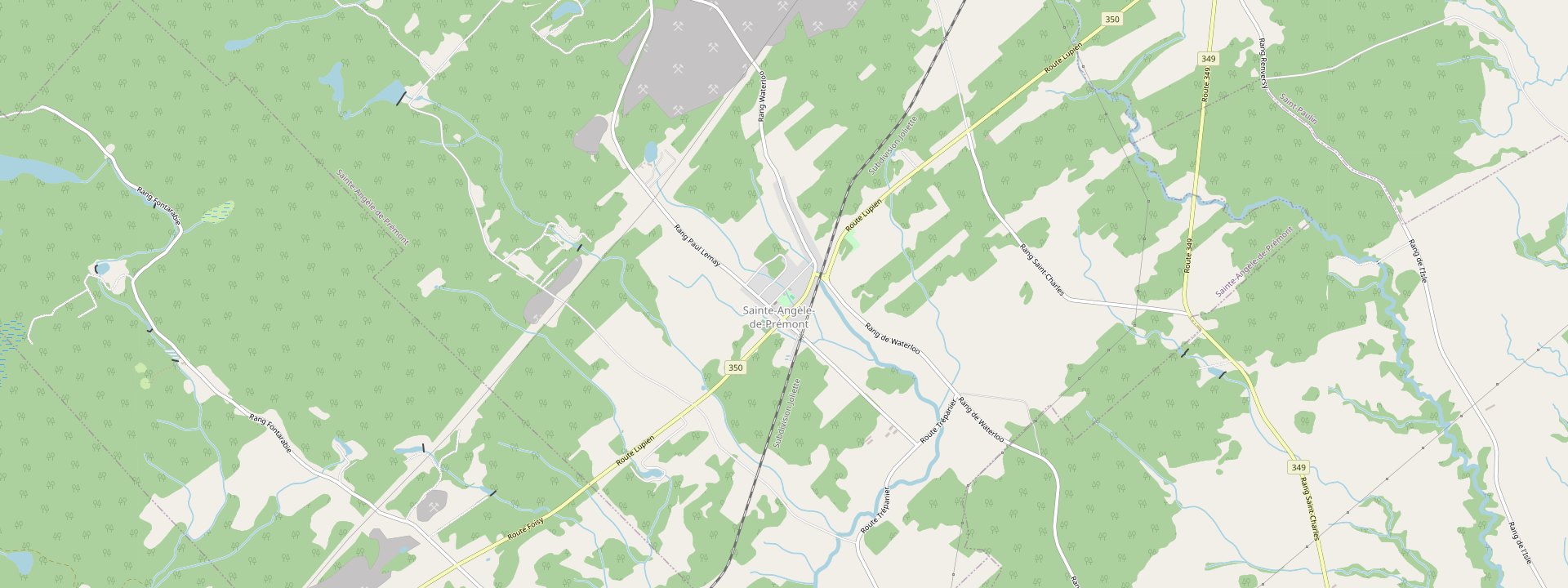 Plan des rues de Sainte-Angèle-de-Prémont