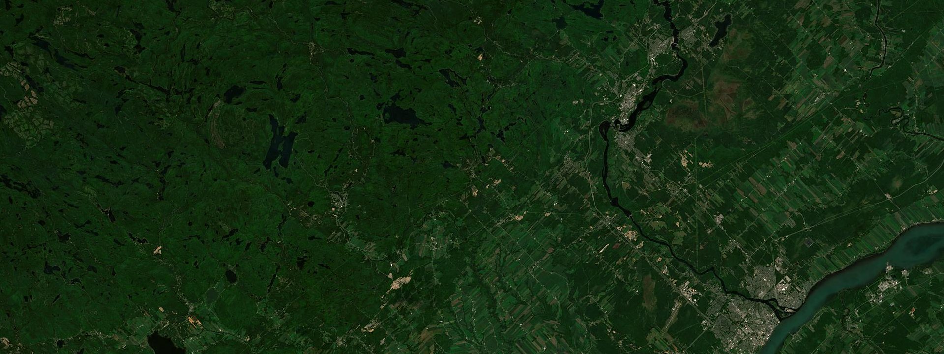 Vue satellite de Saint-Élie-de-Caxton