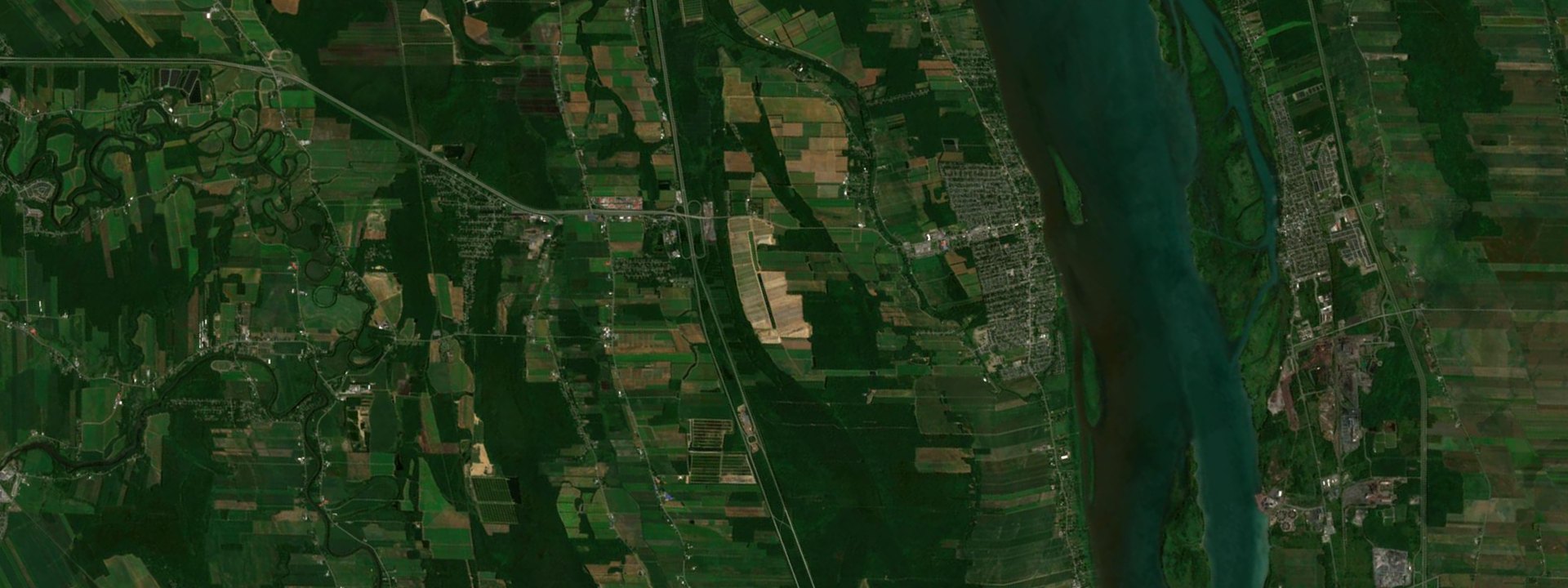 Vue satellite de Lavaltrie