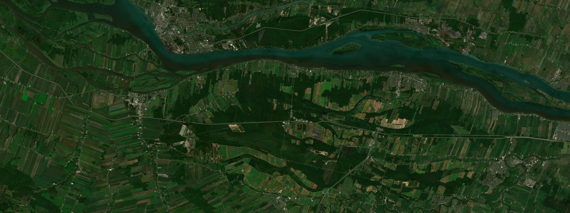 Vue satellite de Lanoraie