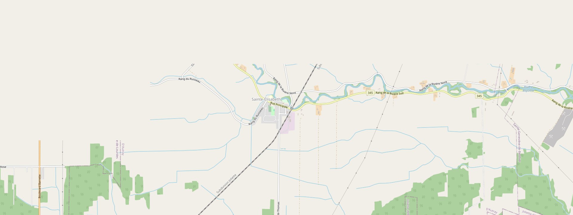 Plan des rues de Sainte-Élisabeth