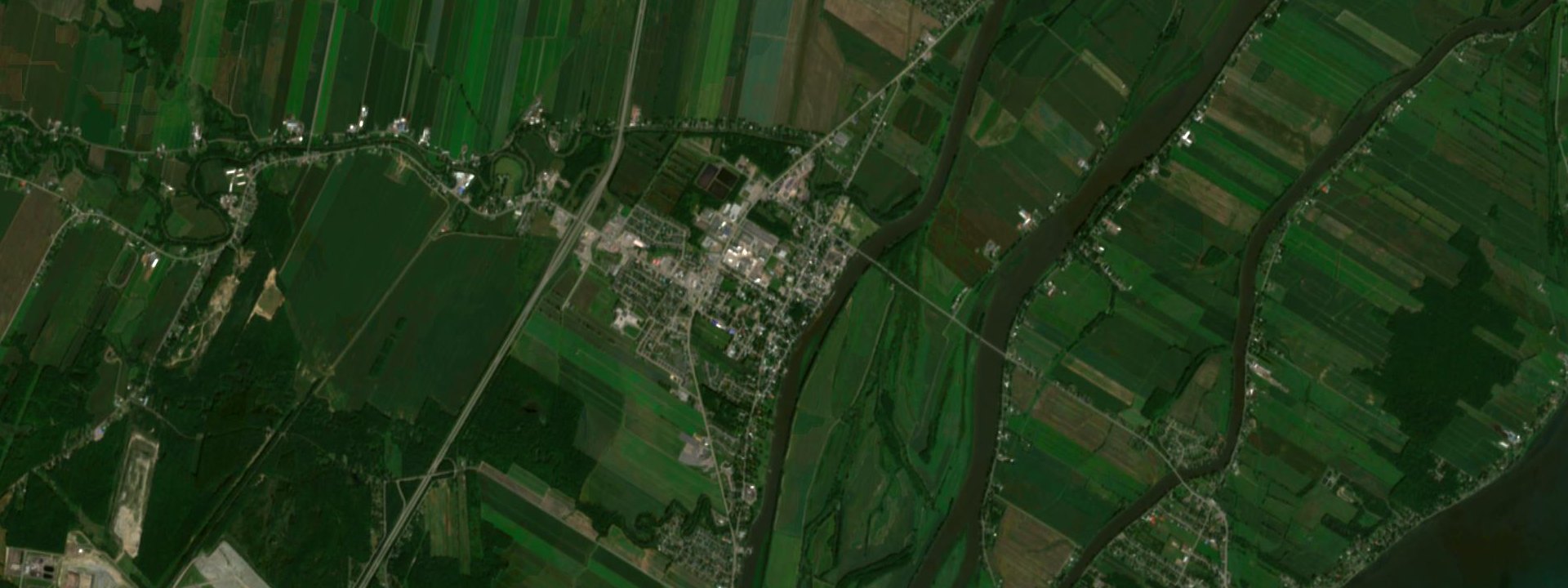 Vue satellite de Berthierville