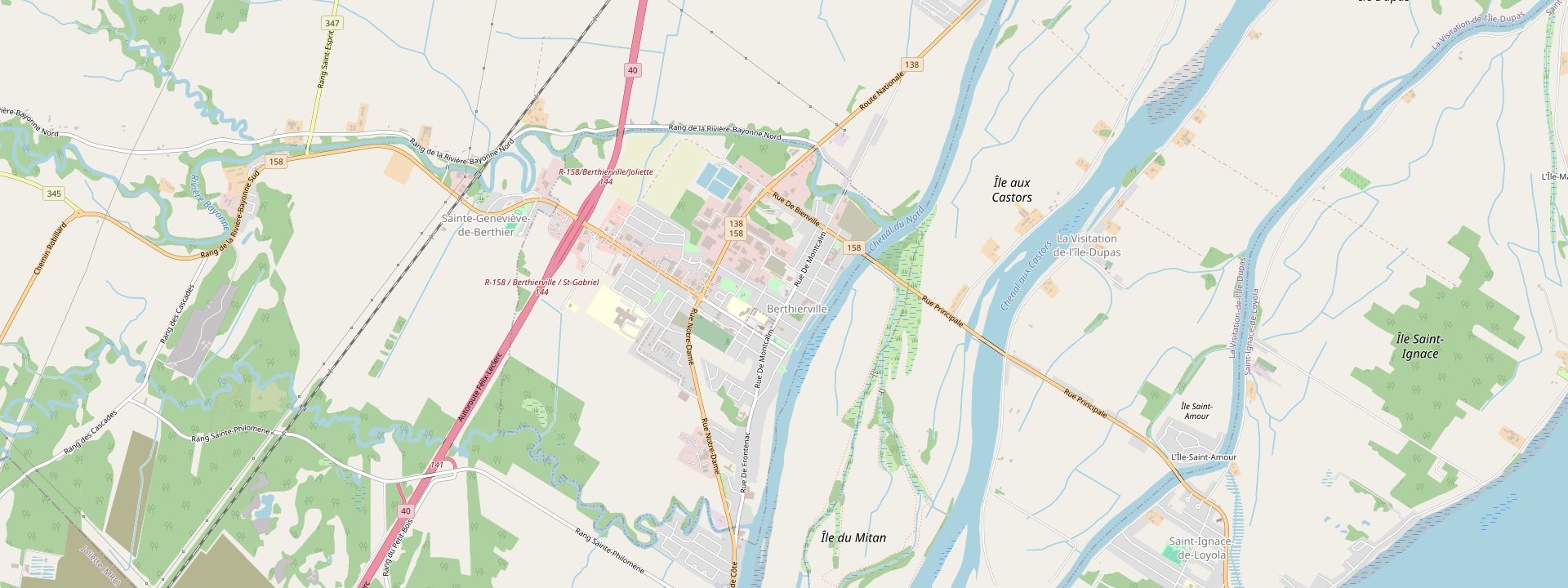 Plan des rues de Berthierville