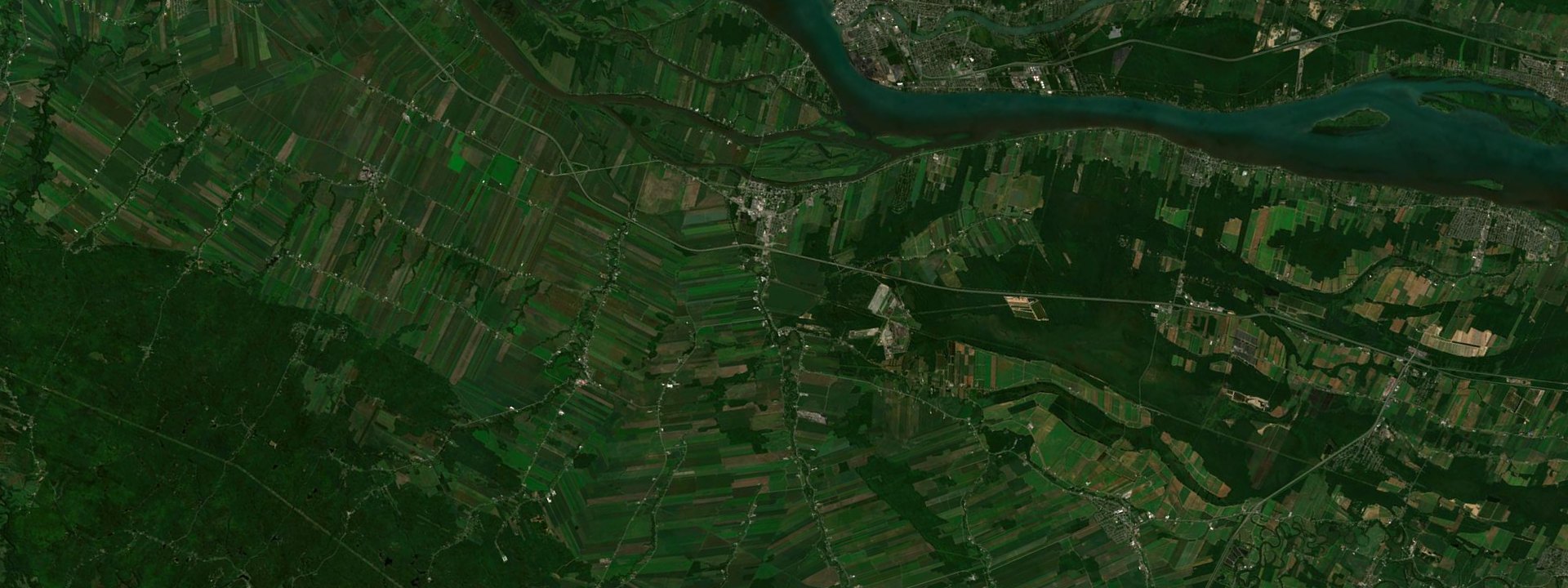 Vue satellite de Sainte-Geneviève-de-Berthier