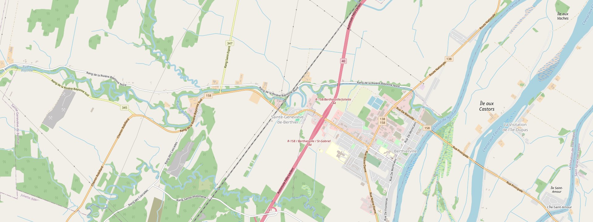 Plan des rues de Sainte-Geneviève-de-Berthier
