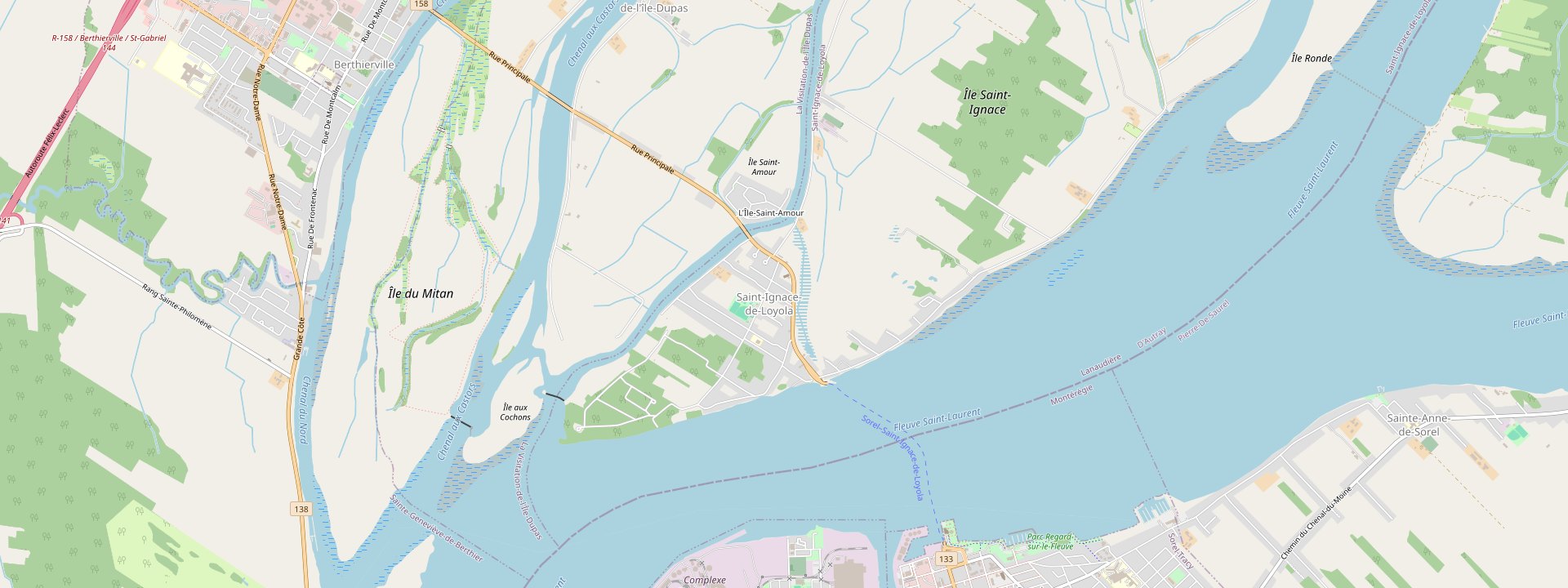 Plan des rues de Saint-Ignace-de-Loyola