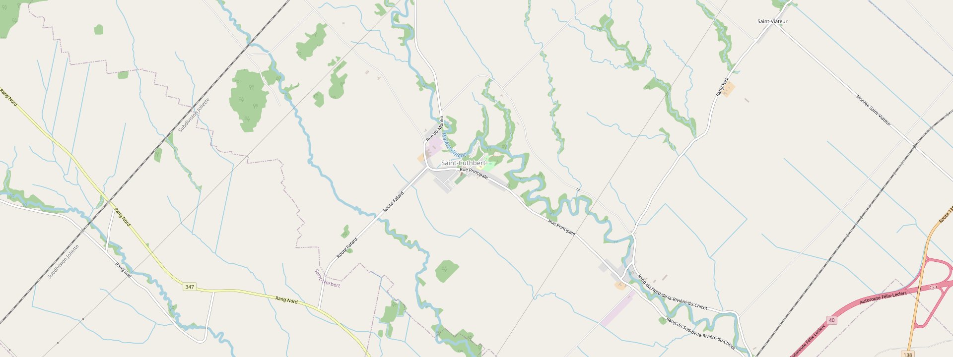 Plan des rues de Saint-Cuthbert