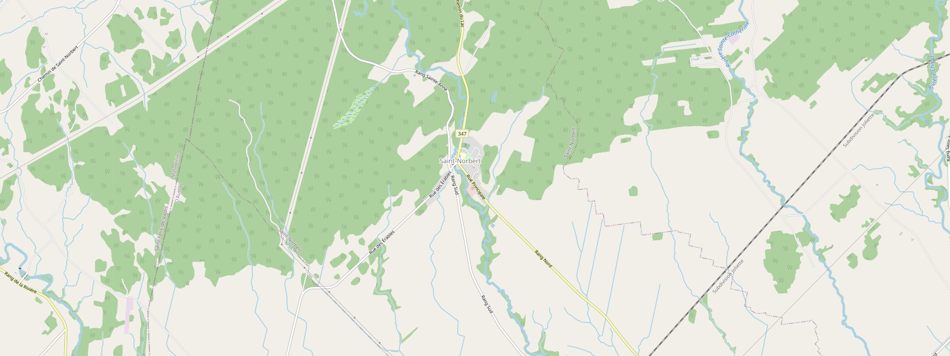 Plan des rues de Saint-Norbert