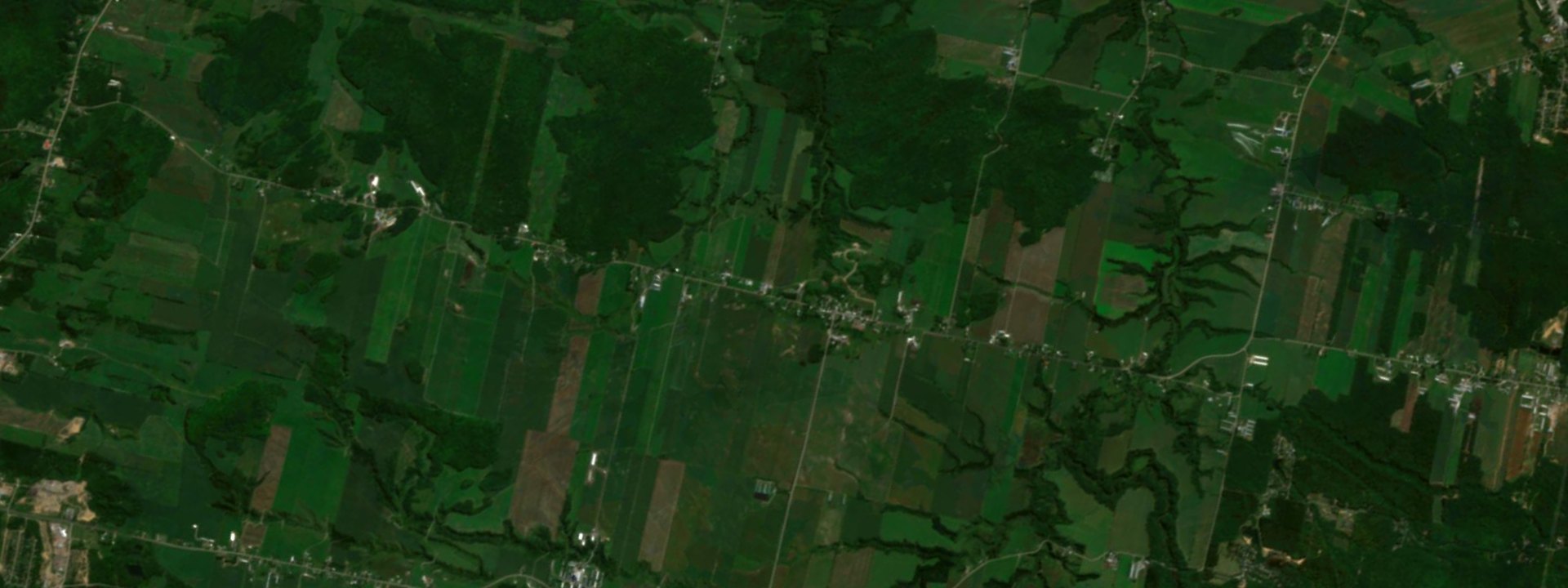Vue satellite de Saint-Cléophas-de-Brandon