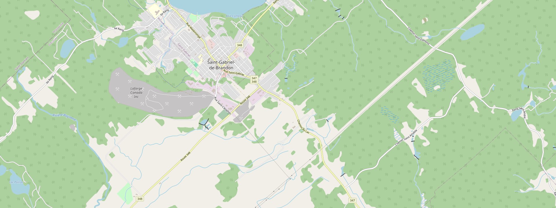 Plan des rues de Saint-Gabriel-de-Brandon