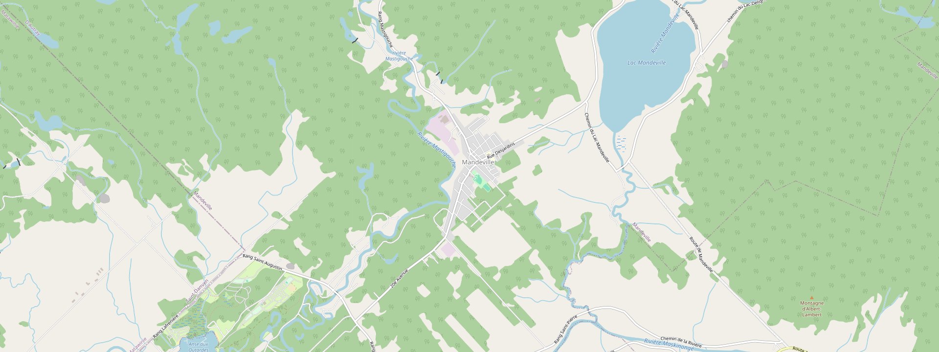 Plan des rues de Mandeville